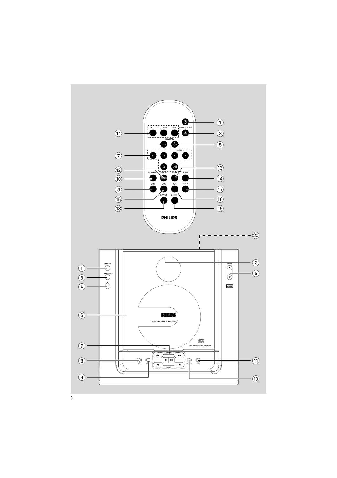 Philips MCM240/21, MC M240 manual 