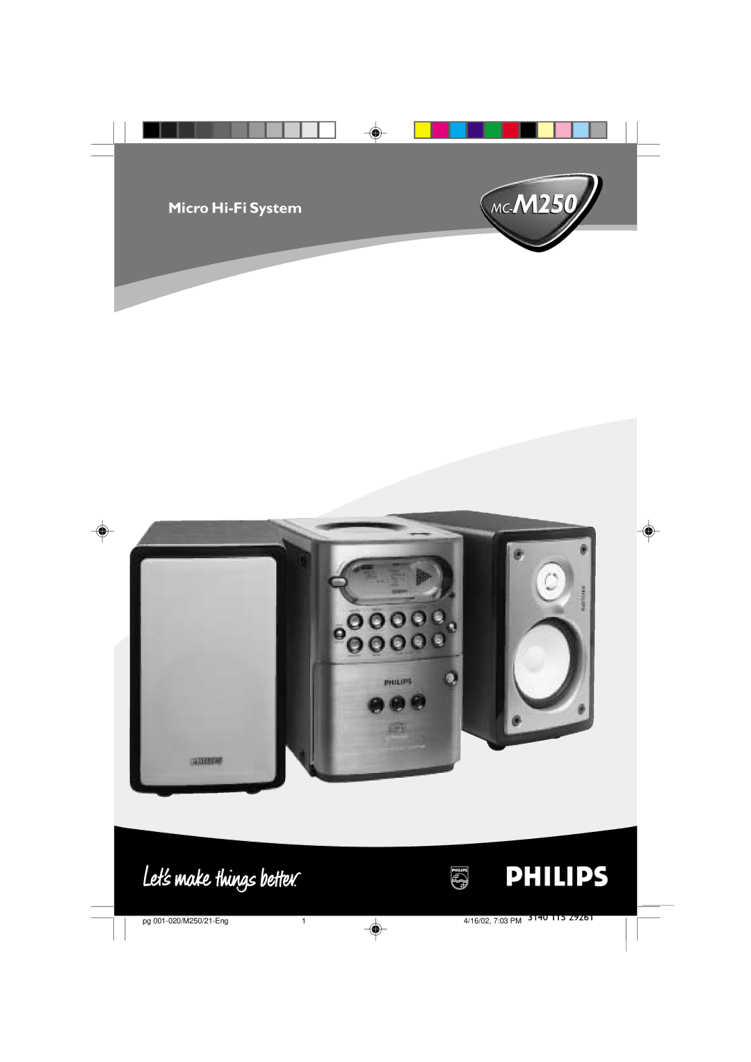 Philips MC-M250 manual 