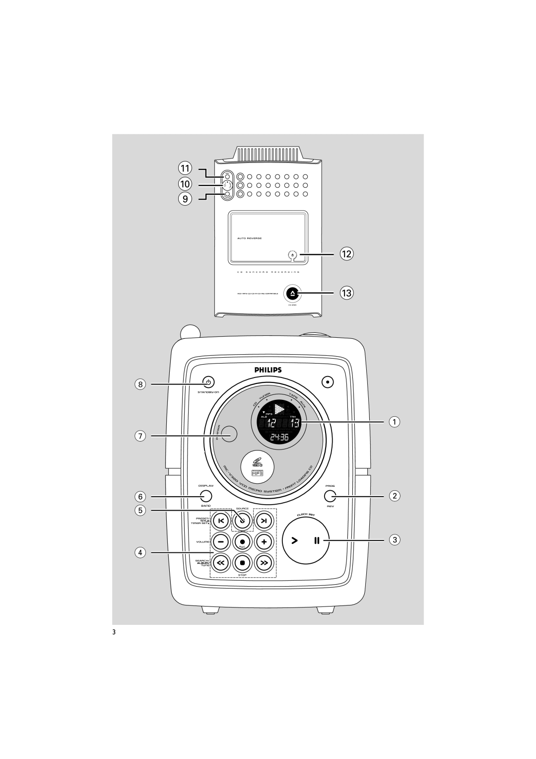 Philips MC-V320 manual 