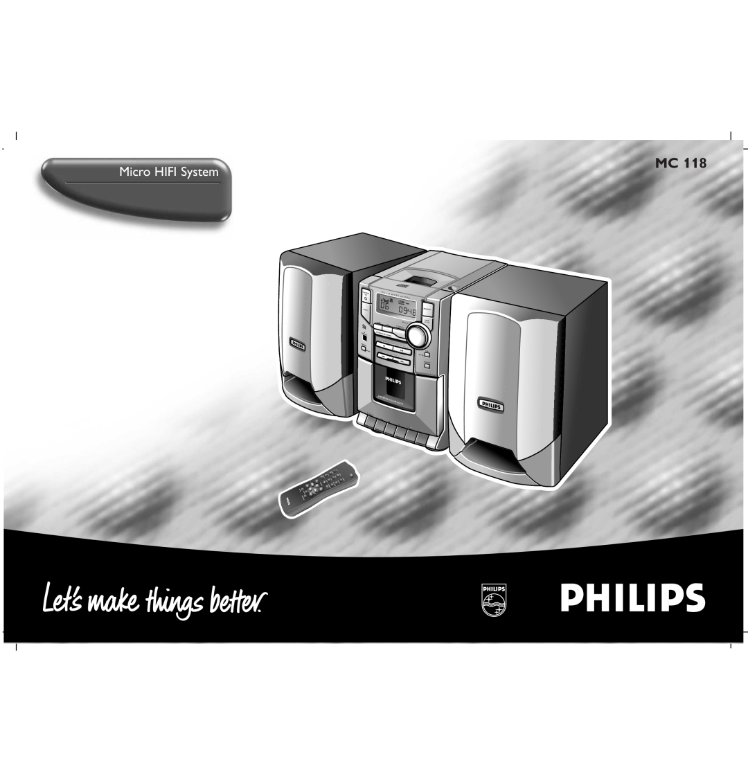 Philips MC118 manual Micro HIFI System, Incrediblei, Surround, Standby, S T E M, Timer, Program, Select, Volume, Sound 