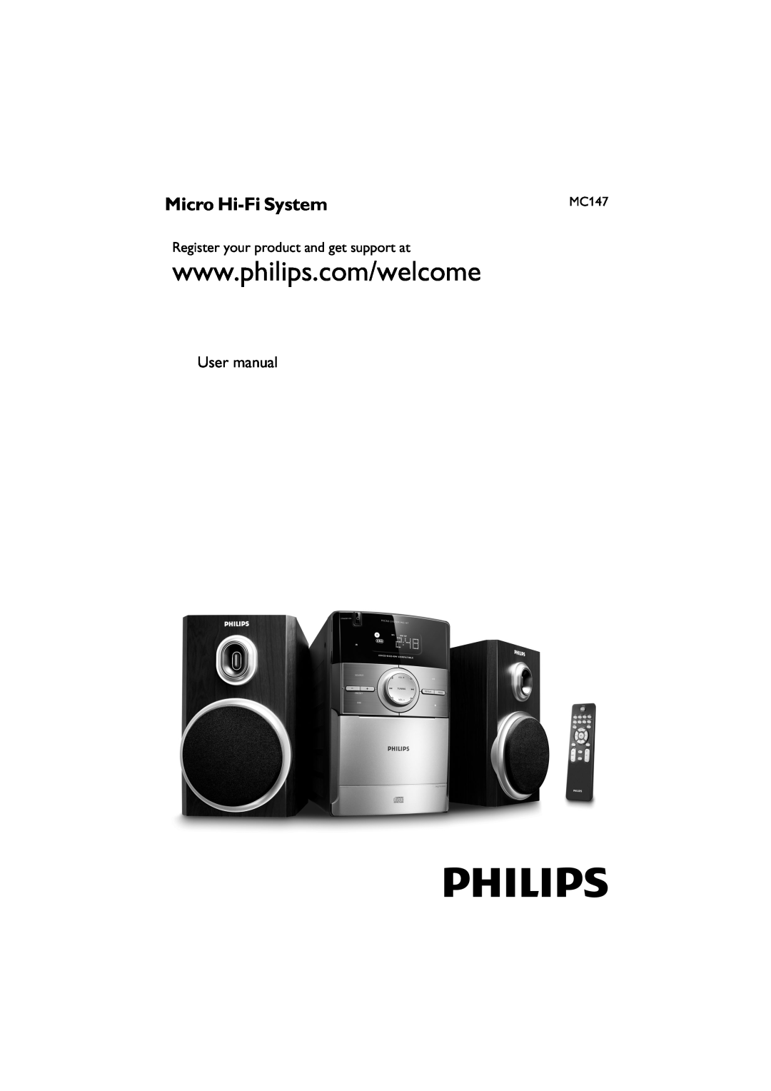 Philips MC147 user manual Micro Hi-FiSystem, Register your product and get support at 