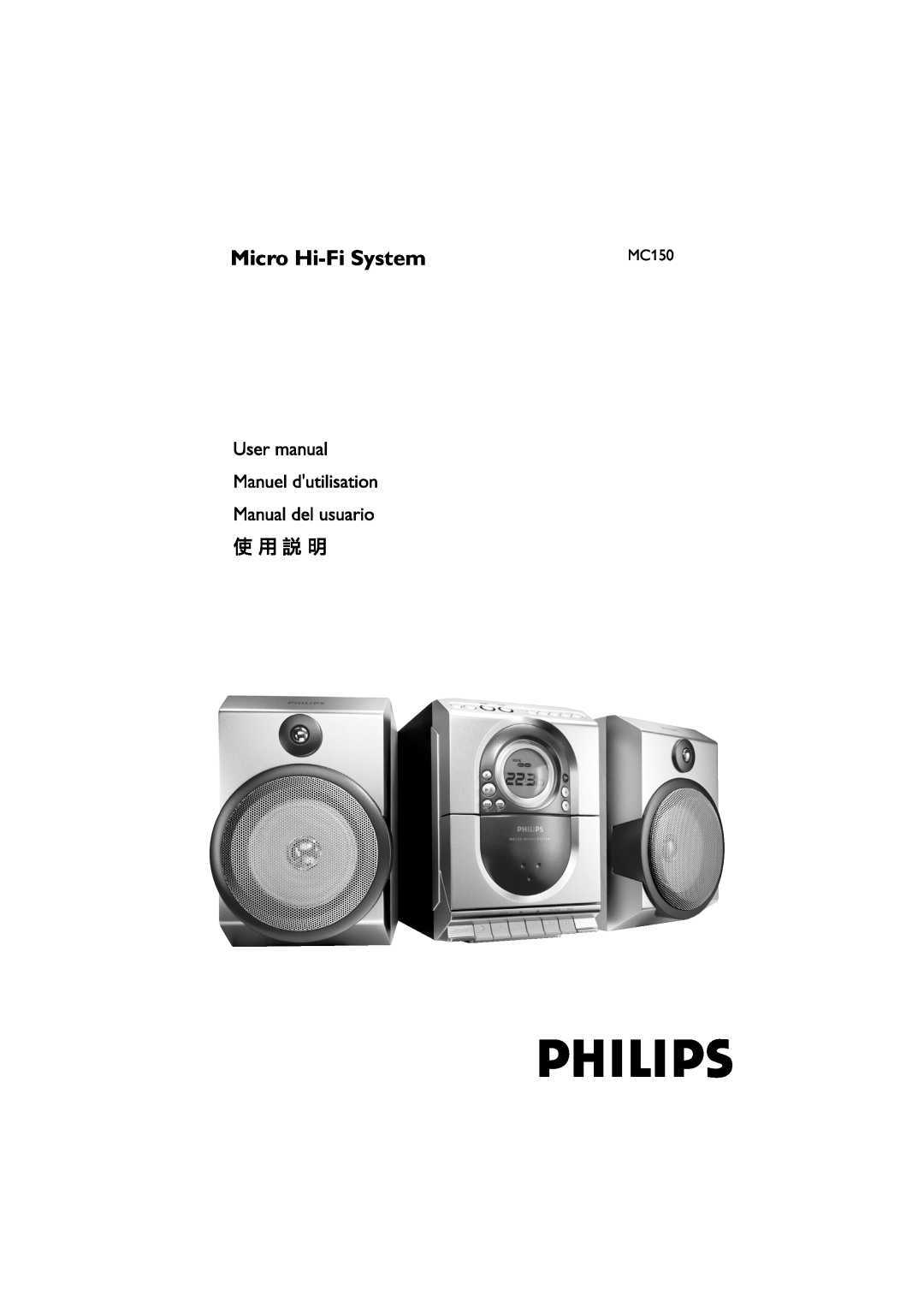 Philips MC150/21 manual Micro Hi-FiSystem 