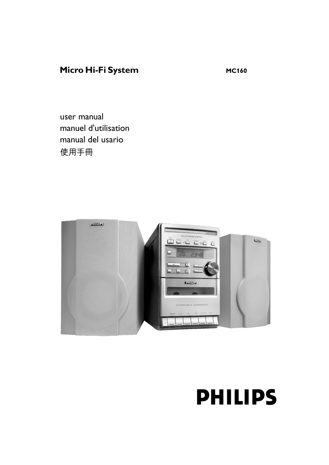 Philips MC160 user manual Micro Hi-Fi System 