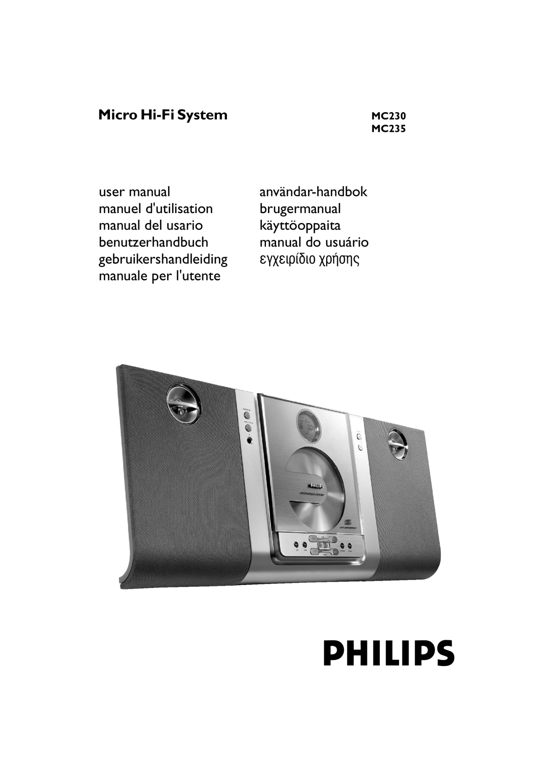 Philips MC230 user manual Micro Hi-FiSystem 