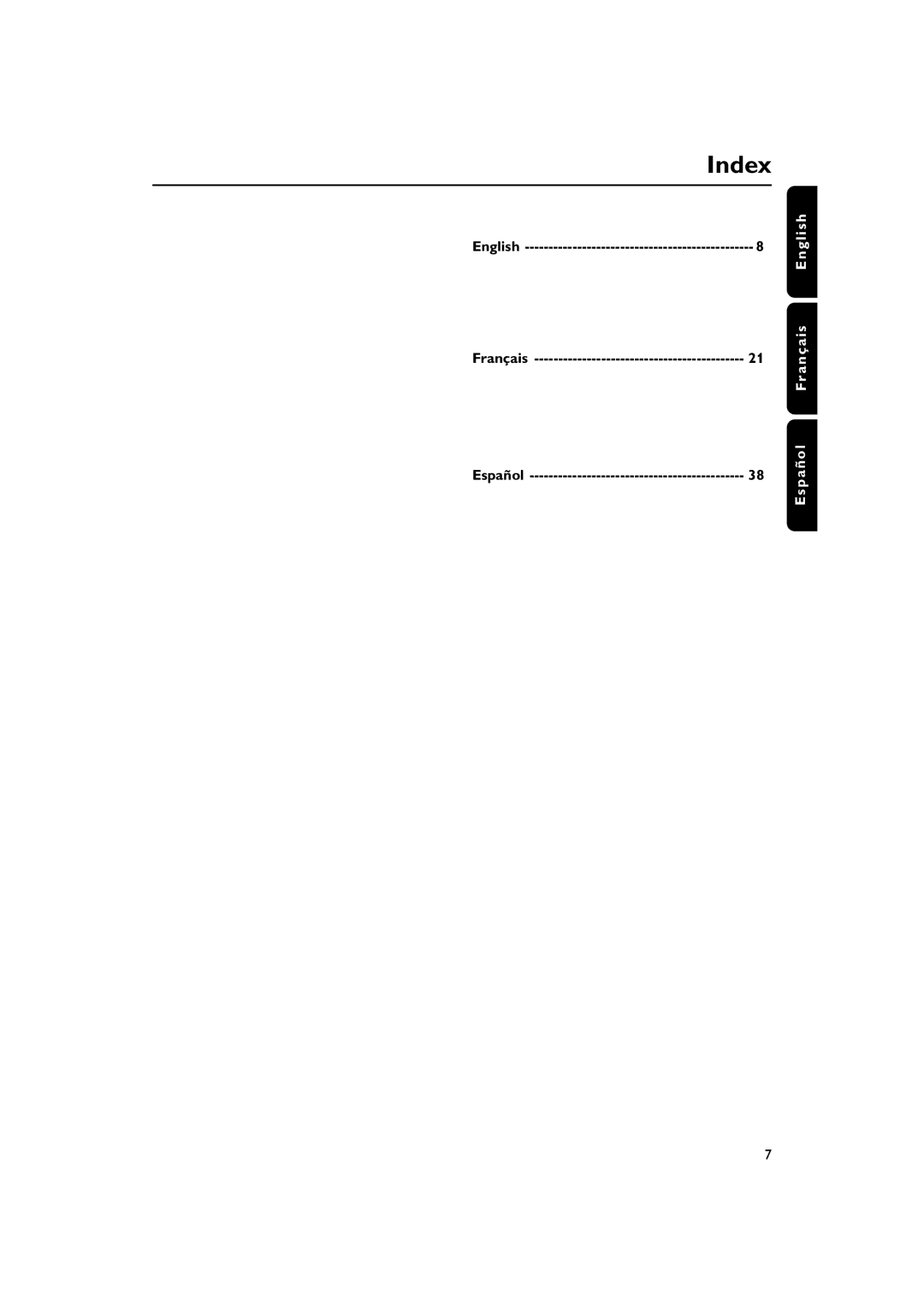 Philips MC235 user manual Index 