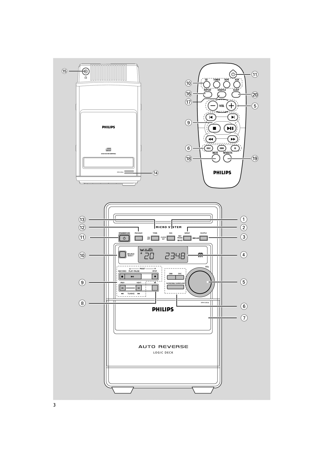 Philips MC270 user manual Tuner Tape 