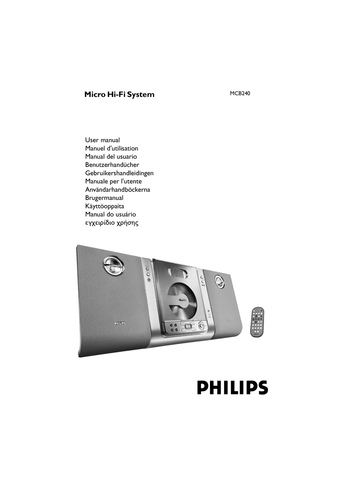 Philips MCB240 user manual Micro Hi-Fi System, Manual do usuário 