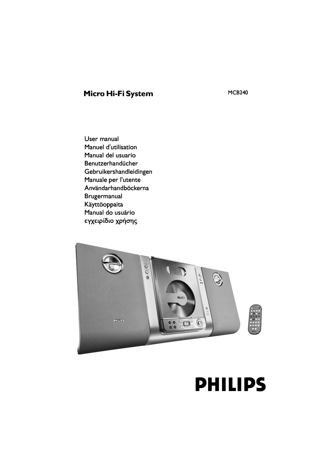 Philips MCB240 user manual Micro Hi-FiSystem, Manual do usuário 