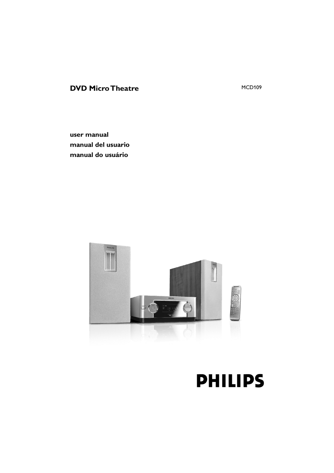 Philips MCD10 user manual DVD Micro Theatre 