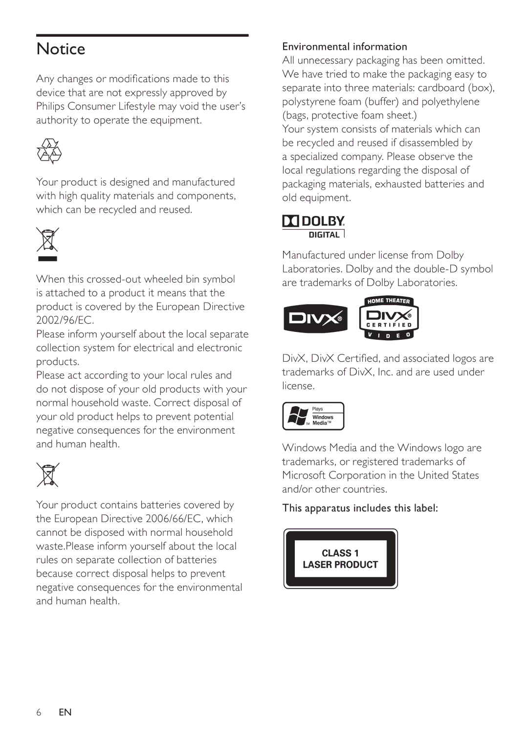 Philips MCD107 user manual 