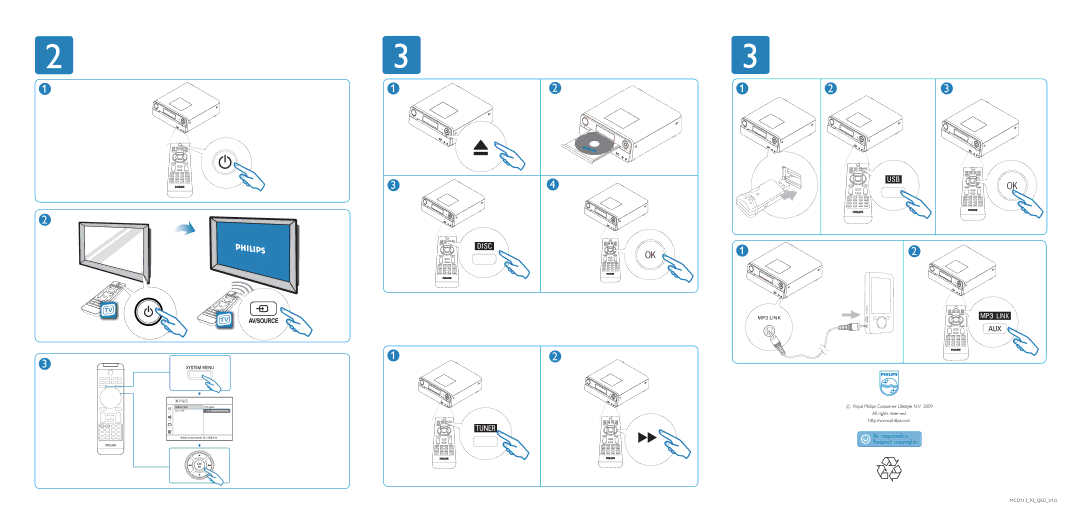 Philips MCD113/93 user manual Royal Philips Consumer Lifestyle N.V All rights reserved 