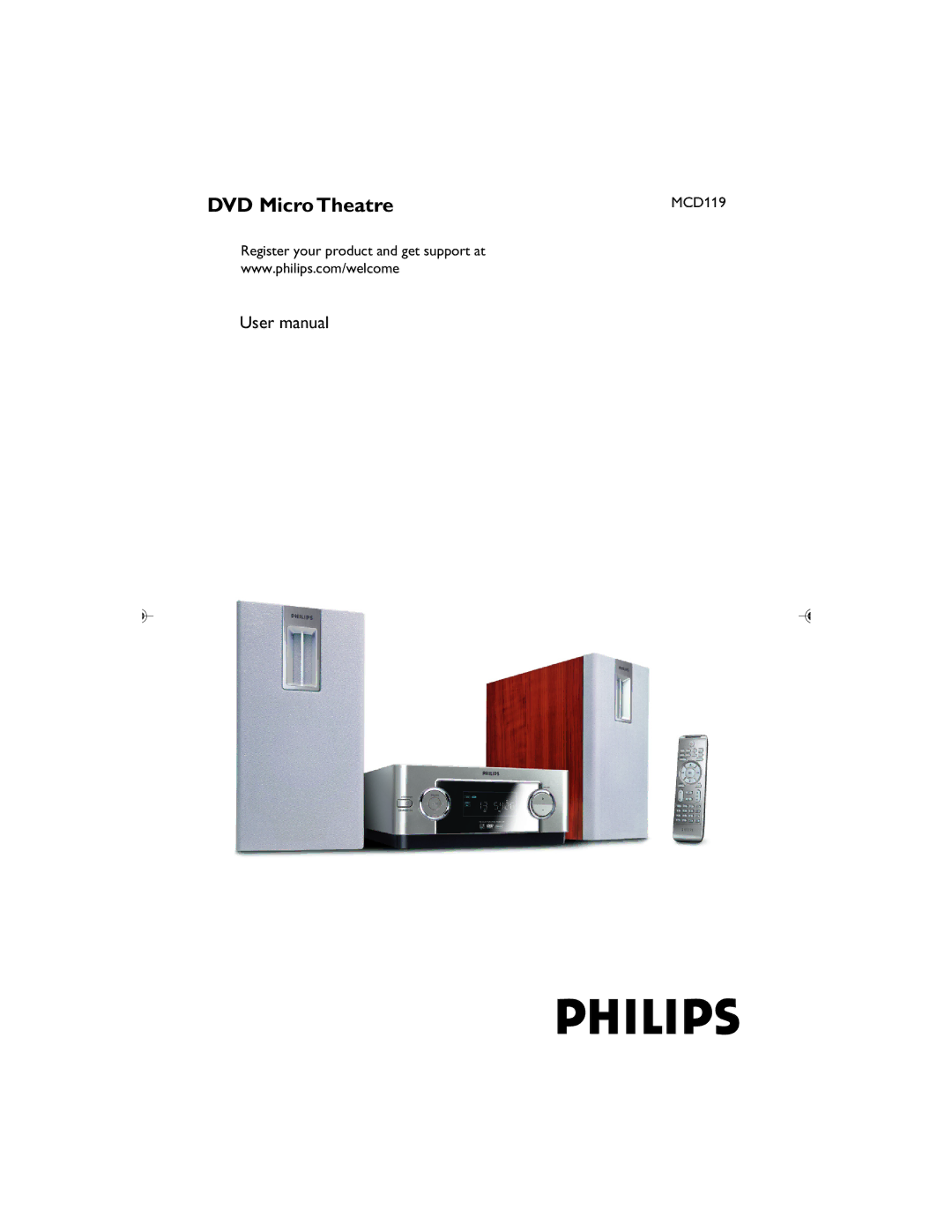 Philips MCD119/05 user manual DVD Micro Theatre 