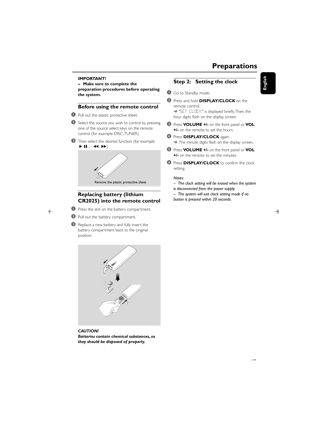 Philips MCD119/05 user manual English 