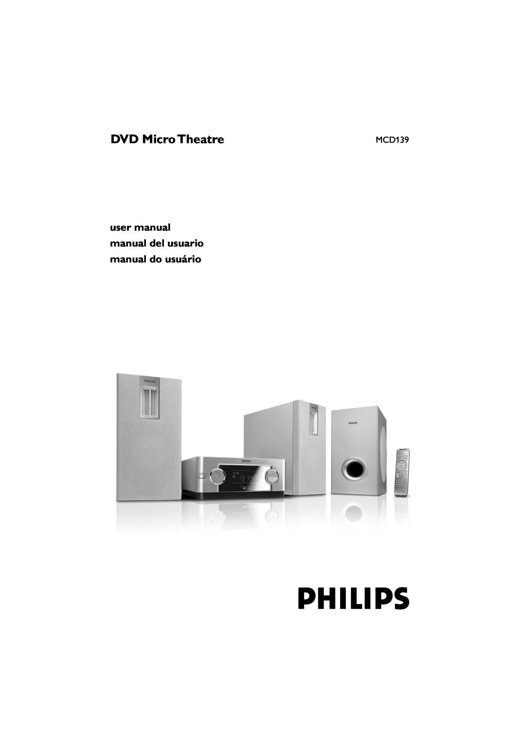 Philips MCD139 user manual DVD Micro Theatre 