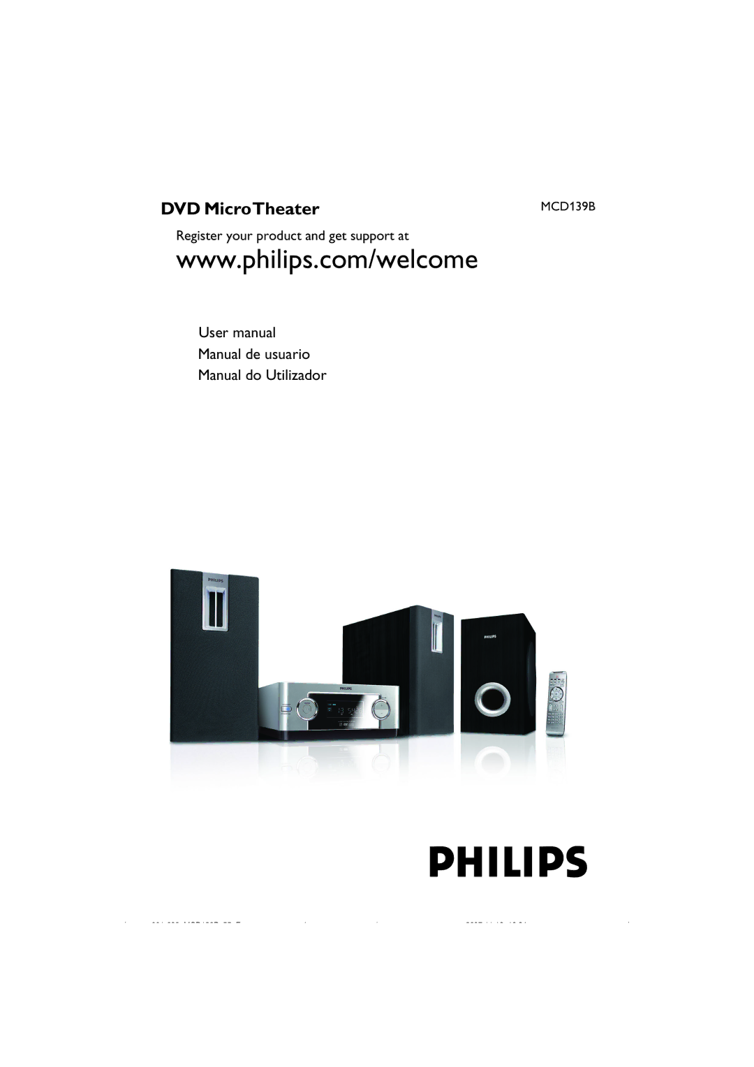 Philips MCD139B/55 user manual DVD MicroTheater 