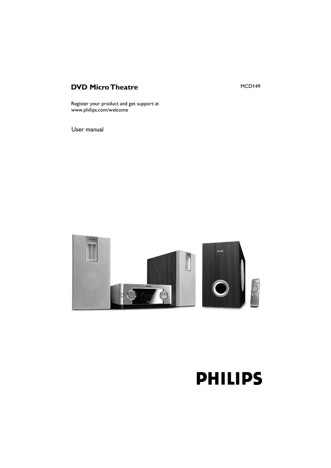 Philips MCD149/05 user manual DVD Micro Theatre 