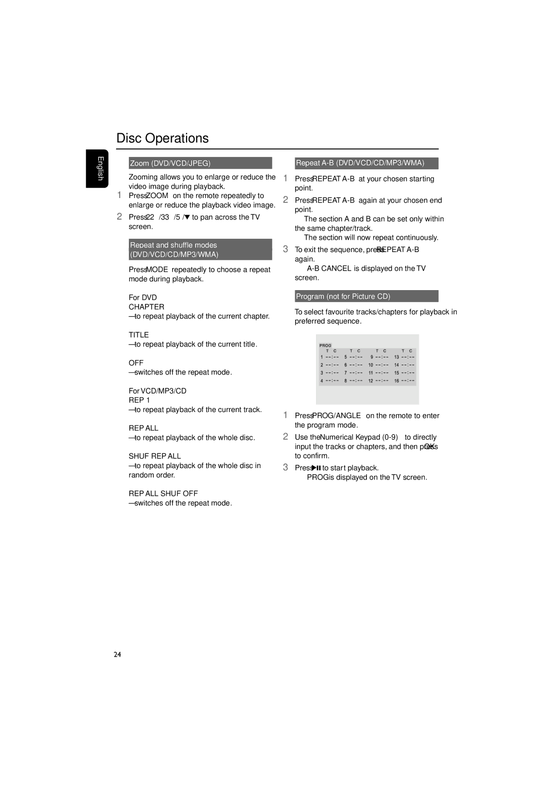 Philips MCD149/05 user manual DVD/VCD/CD/MP3/WMA 