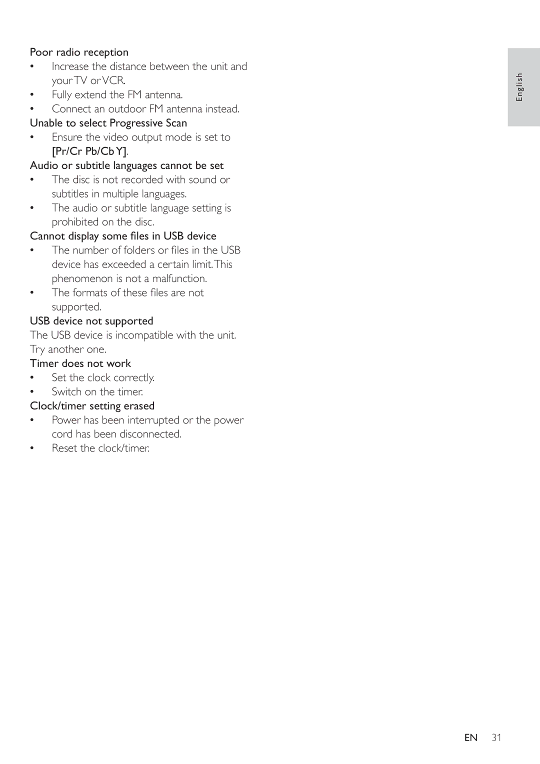 Philips MCD183 user manual Switch on the timer. Clock/timer setting erased 