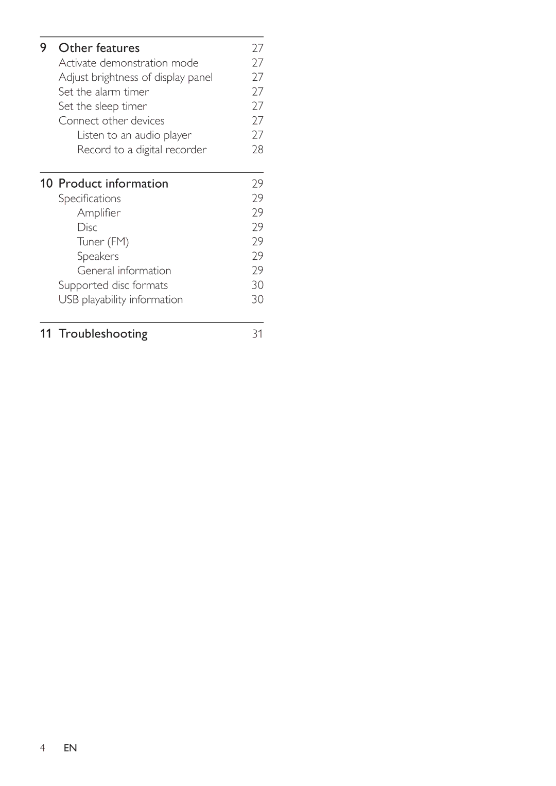 Philips MCD183/55 user manual Troubleshooting 