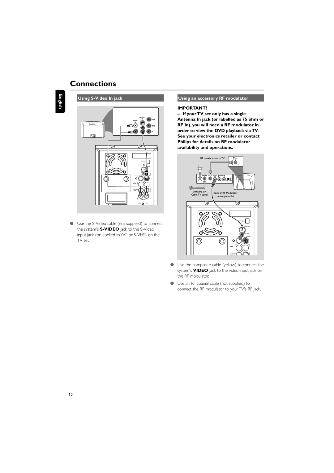 Philips MCD190/55 manual Using S-Video In jack 