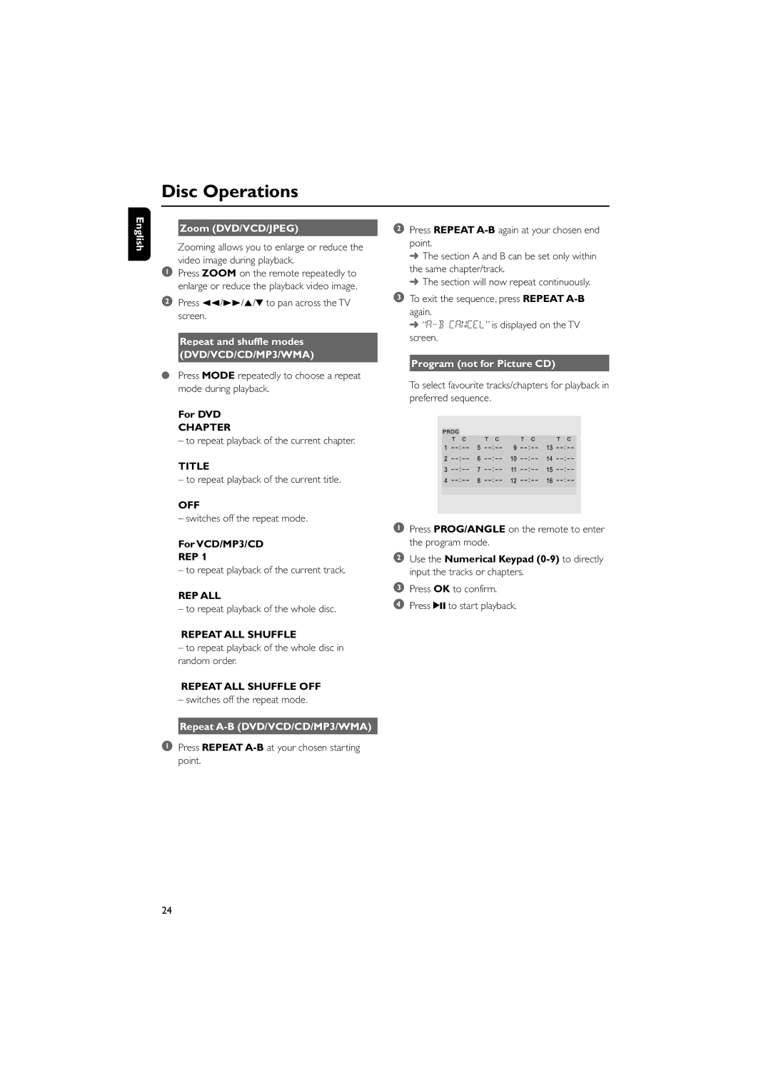 Philips MCD196 user manual DVD/VCD/CD/MP3/WMA 