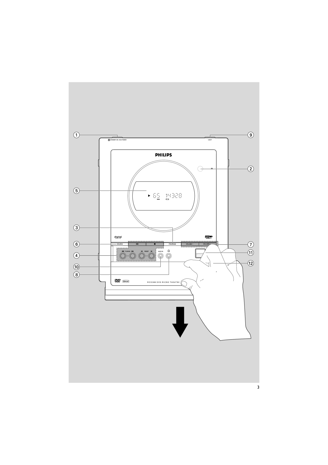 Philips MCD288 user manual 