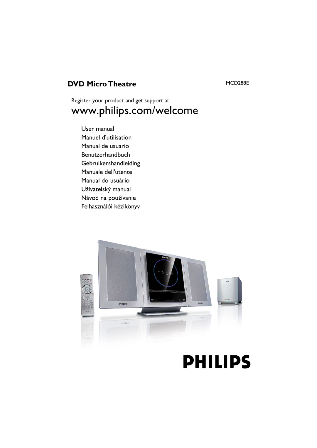 Philips MCD288E/12 user manual DVD Micro Theatre 