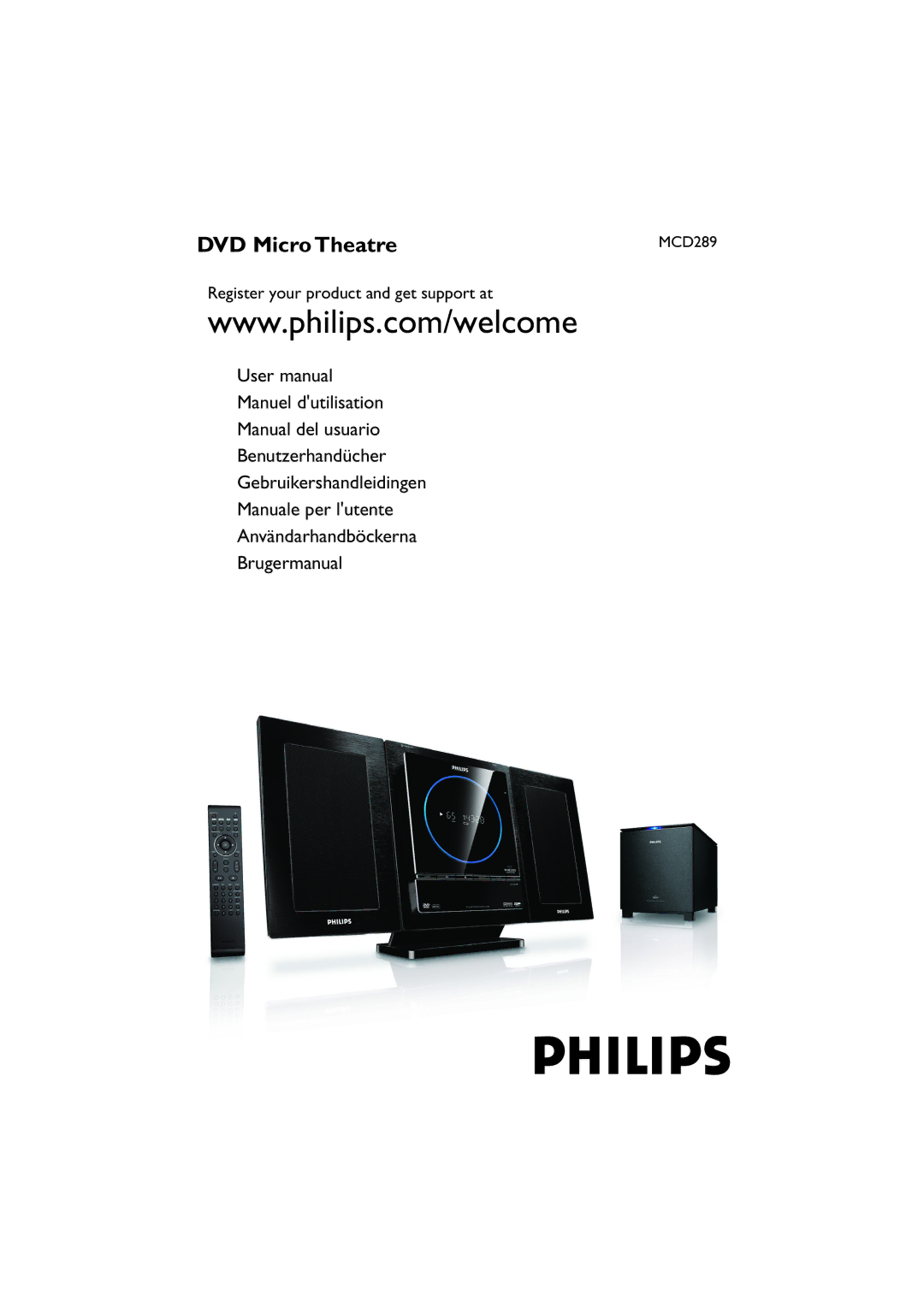 Philips MCD289 user manual DVD Micro Theatre 