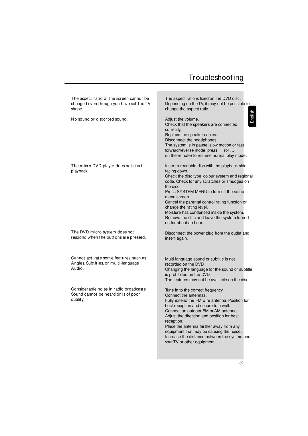 Philips MCD300/93 manual Tune in to the correct frequency Connect the antennas 