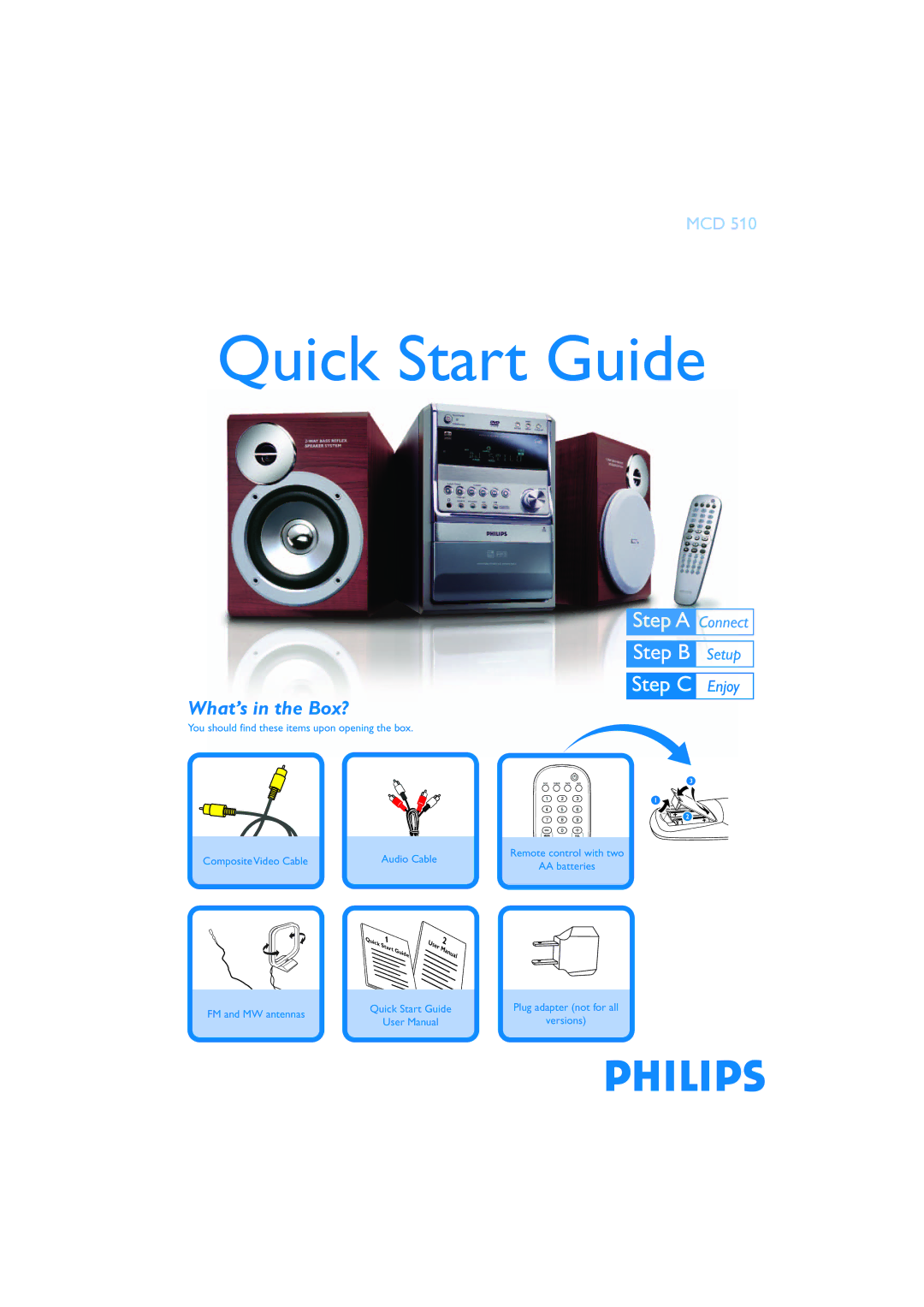 Philips MCD510 quick start Quick Start Guide, What’s in the Box? 