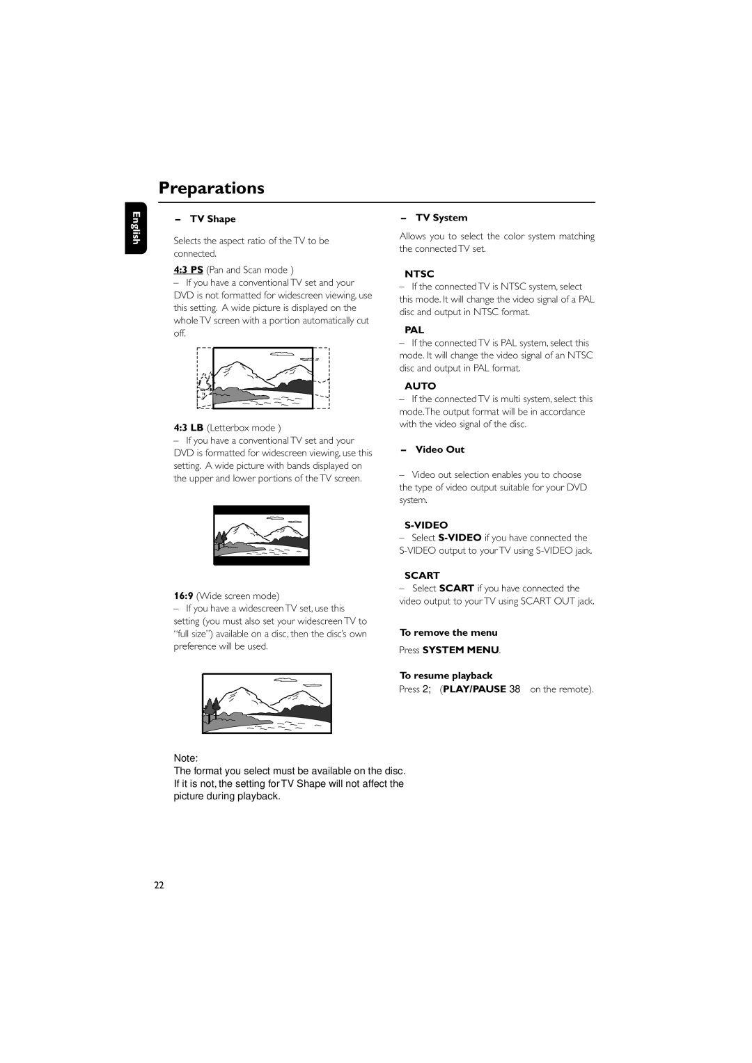 Philips MCD510/25 user manual Ntsc, Pal, Auto, Video, Scart 