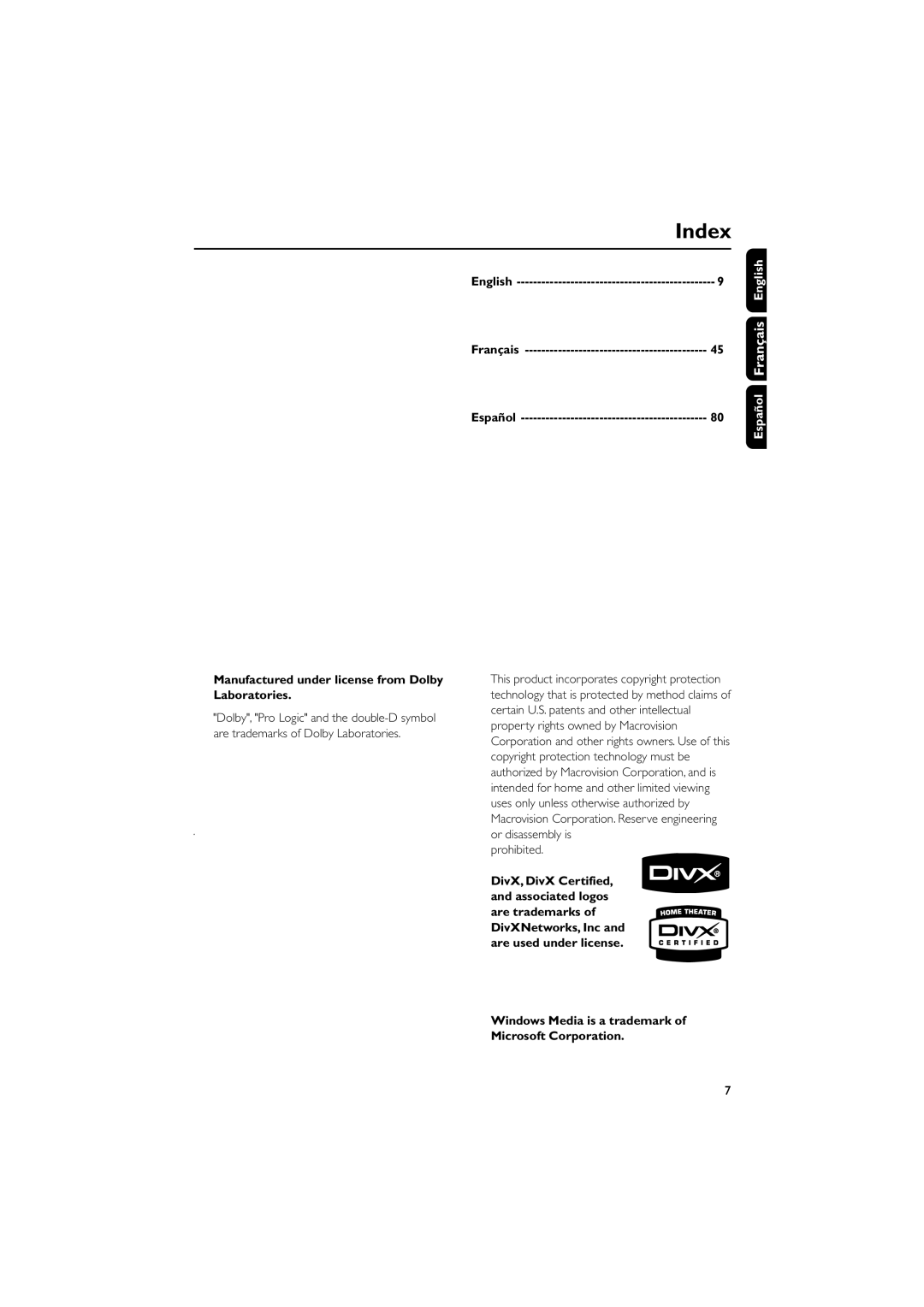 Philips MCD515 owner manual Manufactured under license from Dolby, Laboratories 