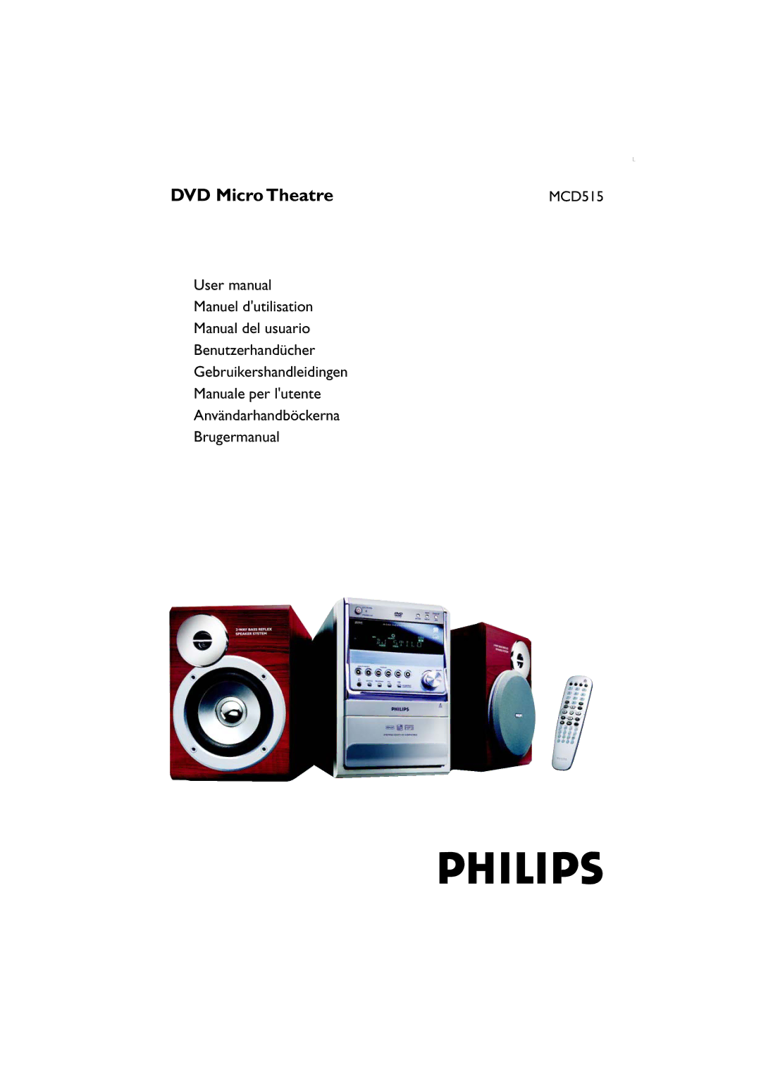 Philips MCD515/12 user manual DVD Micro Theatre 