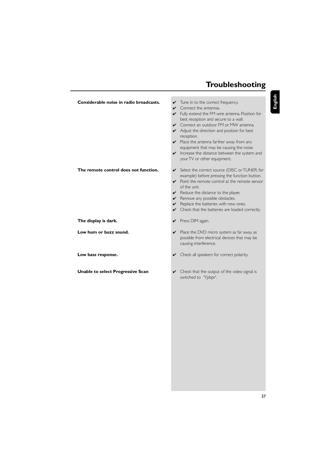 Philips MCD705/98 manual Tune in to the correct frequency Connect the antennas 