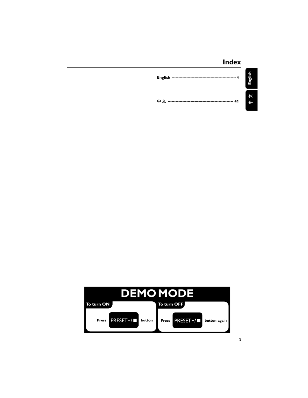 Philips MCD706/98 manual Index, English 