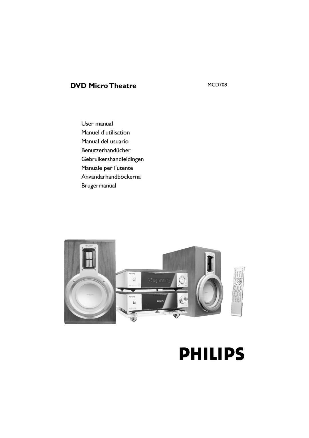 Philips MCD708 user manual DVD Micro Theatre 