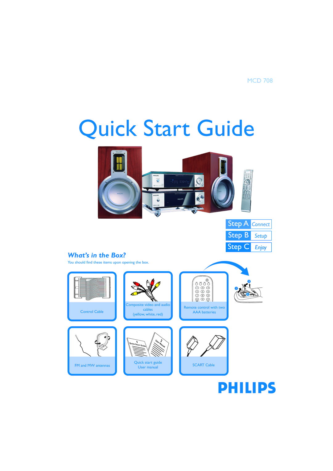 Philips MCD708/05 quick start Quick Start Guide, What’s in the Box? 