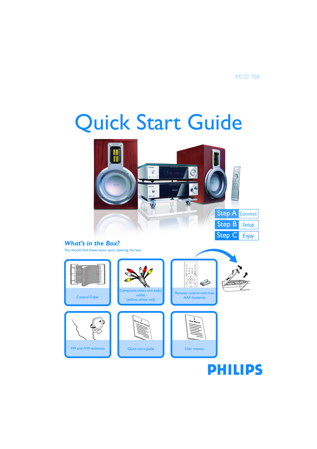 Philips MCD708/93 quick start Quick Start Guide, What’s in the Box? 