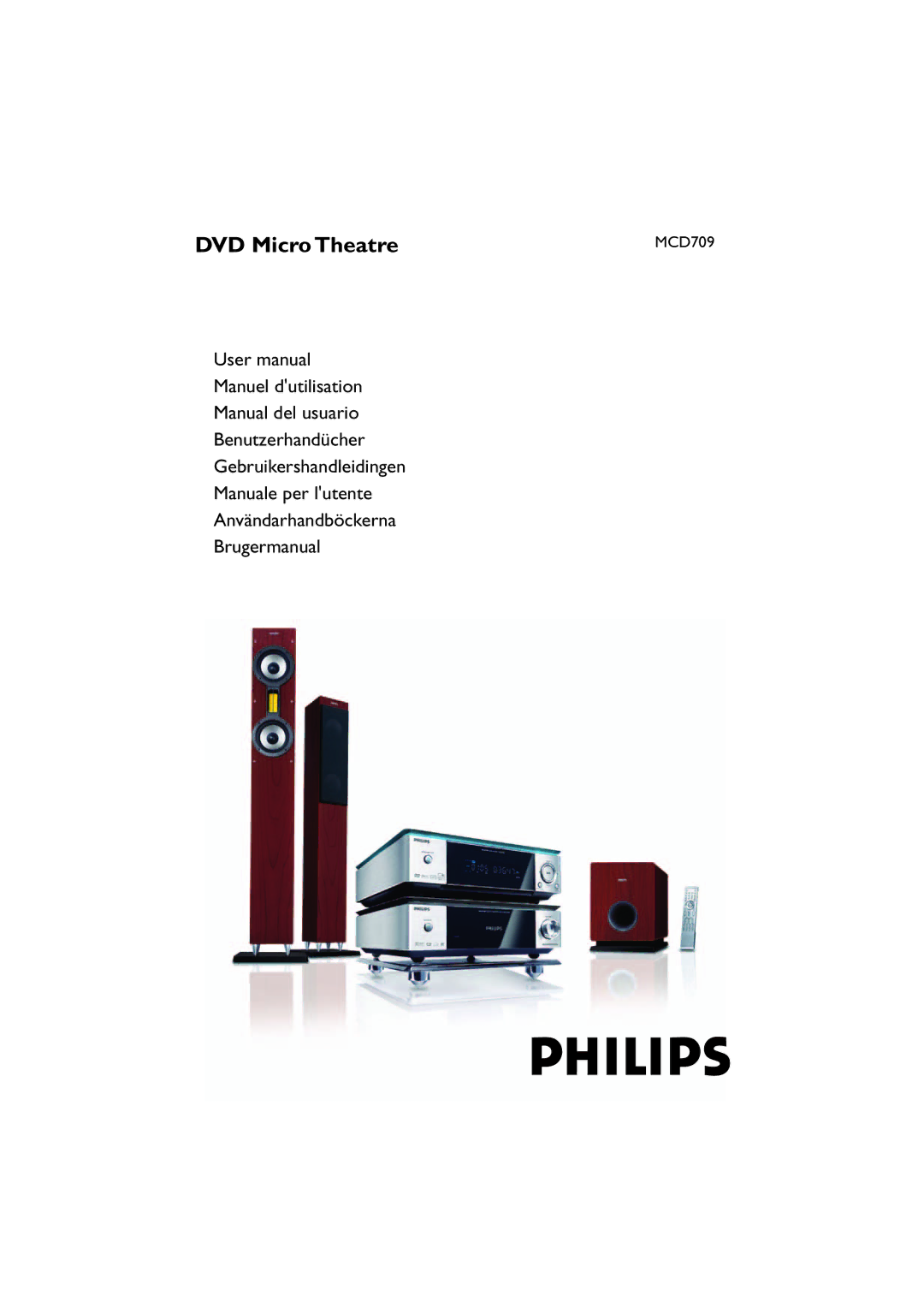 Philips MCD709 user manual DVD Micro Theatre 