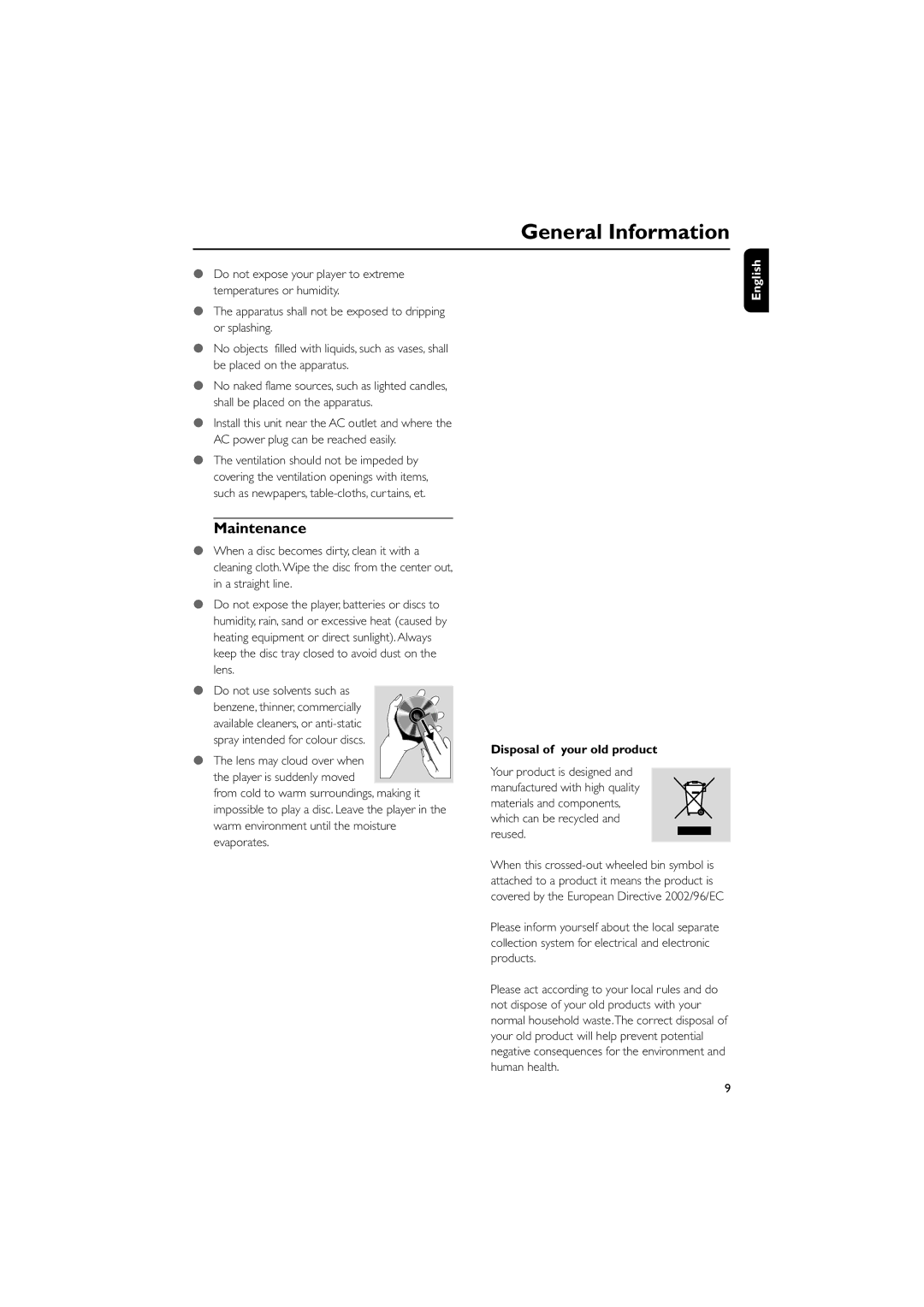 Philips MCD709 user manual Maintenance, Disposal of your old product 