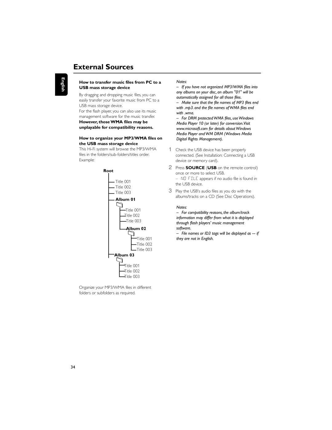 Philips MCD710/55 manual Root, Title, Album 