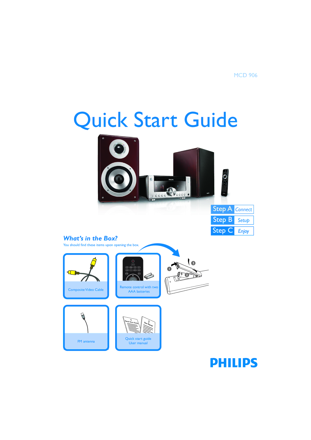 Philips MCD906/93 quick start Quick Start Guide, What’s in the Box? 