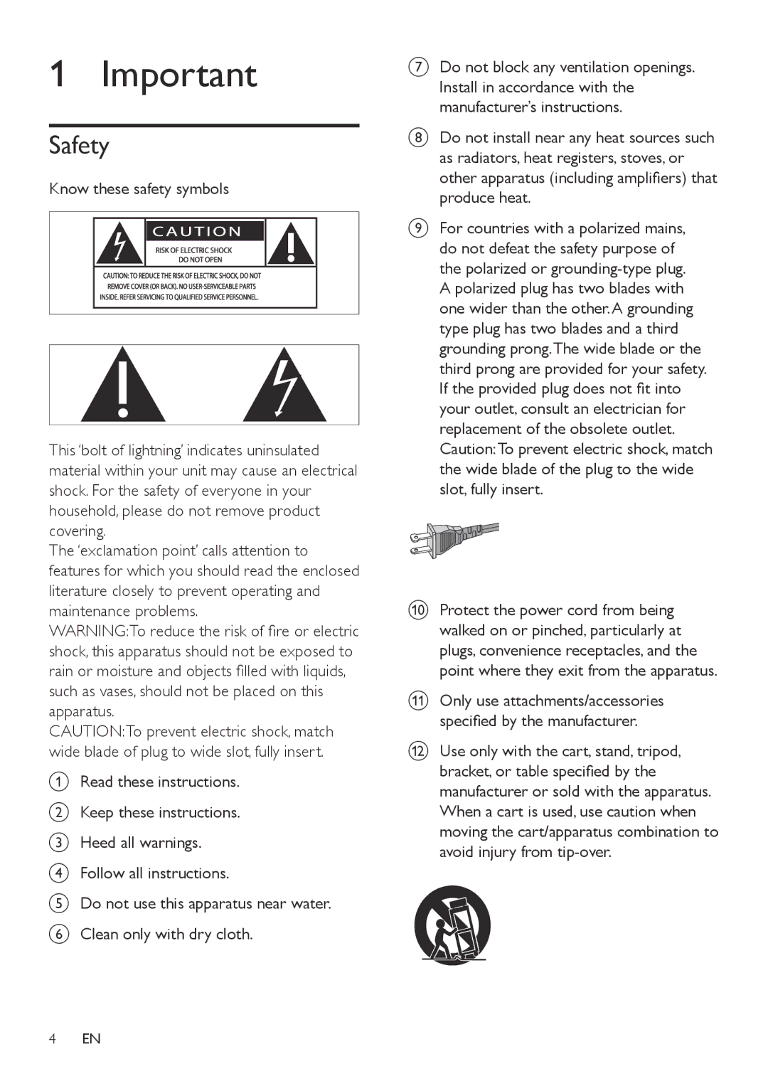 Philips MCI300/05, MCI300/12 user manual Safety 