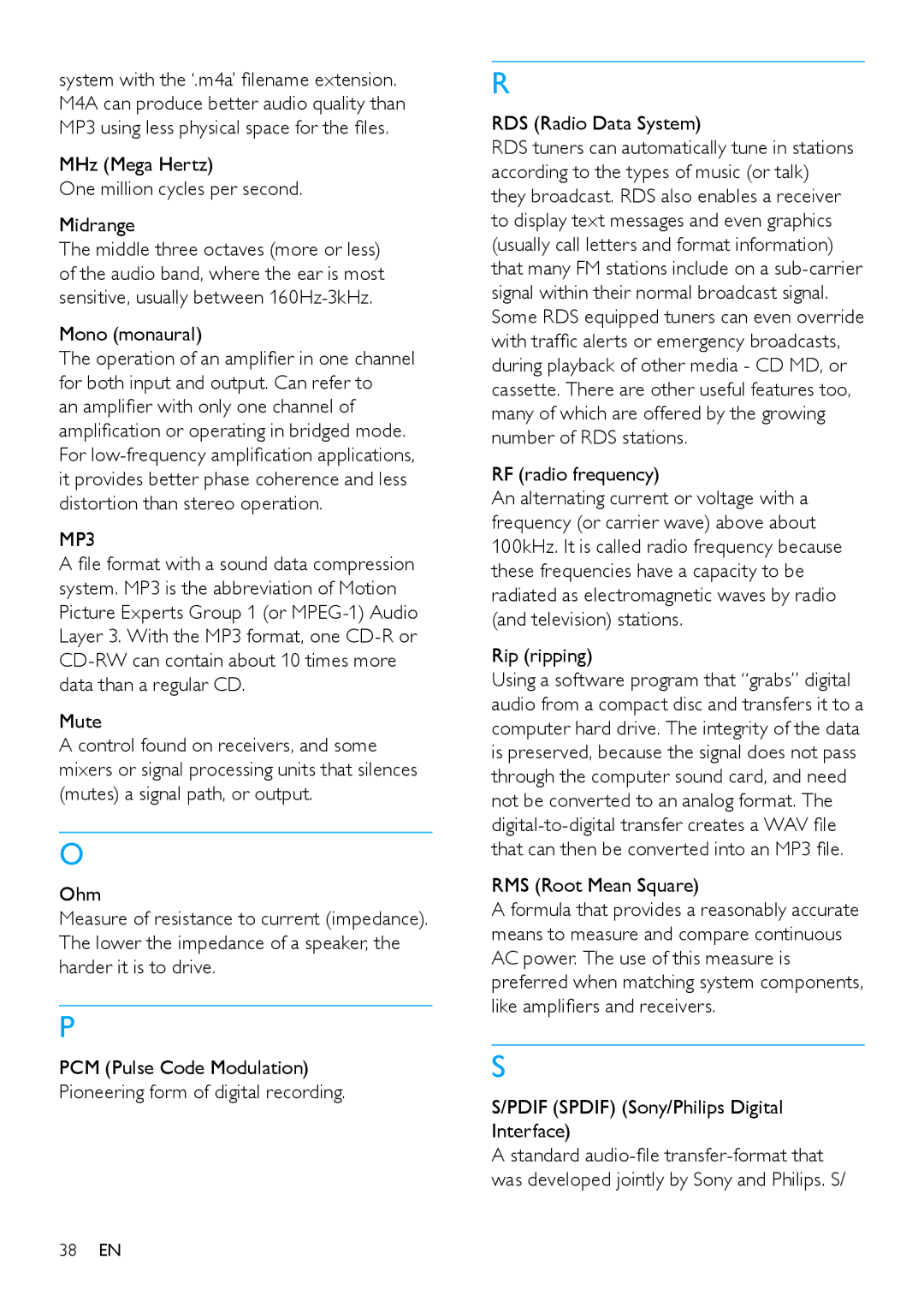 Philips MCi500H/12, MCi500H/05, HK-0948-MCi500H-FR, 544-9056 user manual MP3 