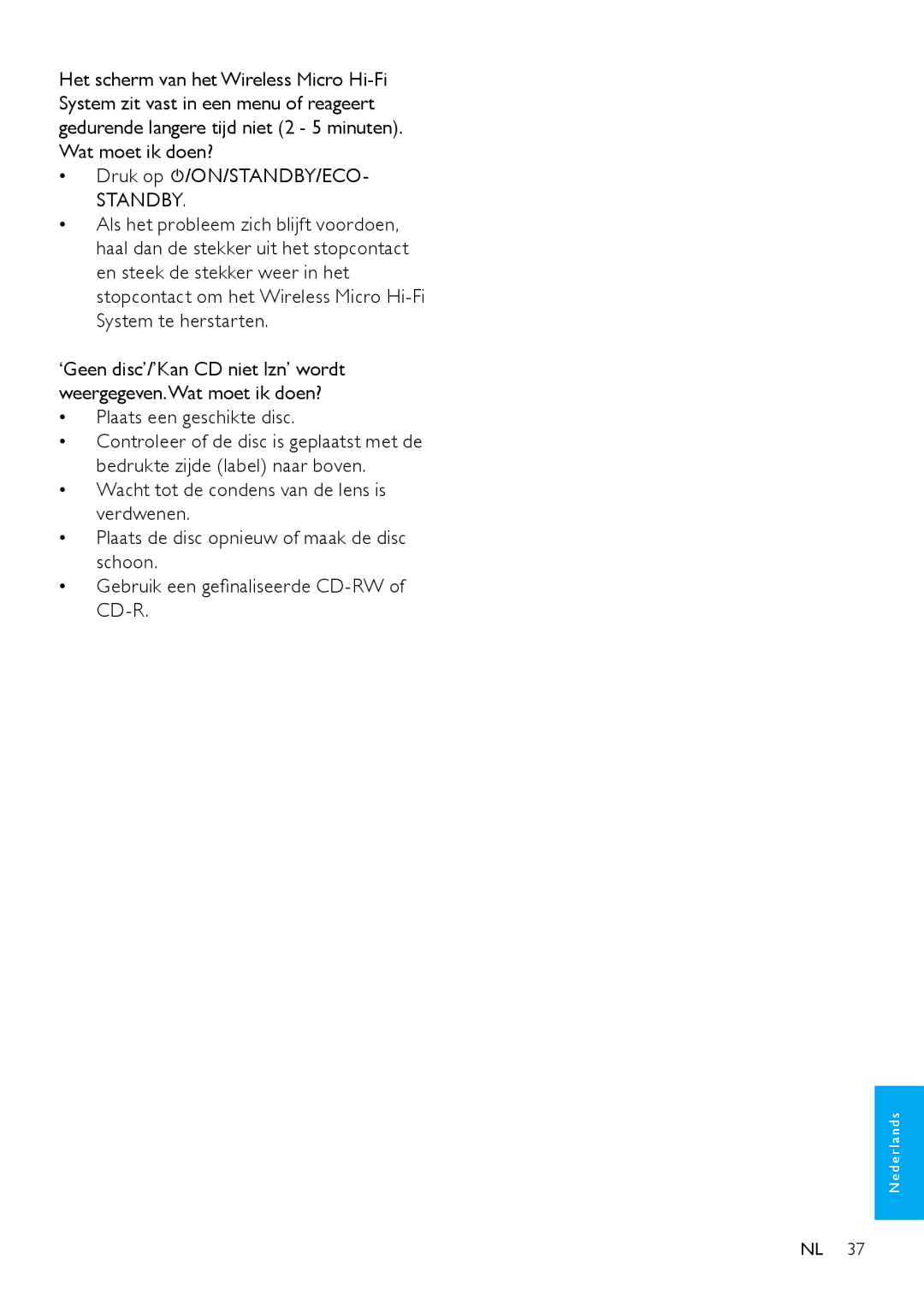 Philips MCi500H/05, MCi500H/12 manual Standby 