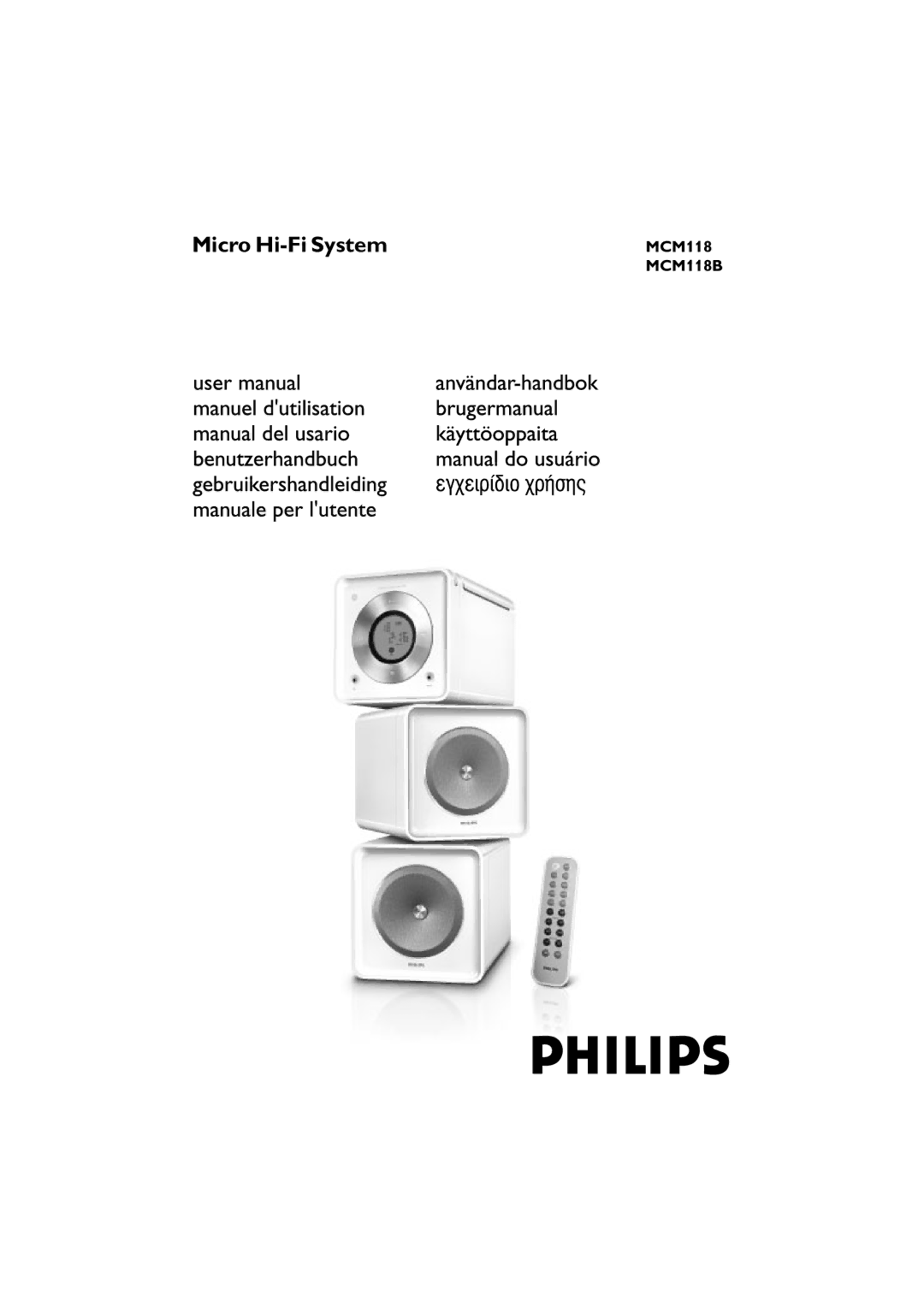 Philips MCM118B manual Micro Hi-Fi System 