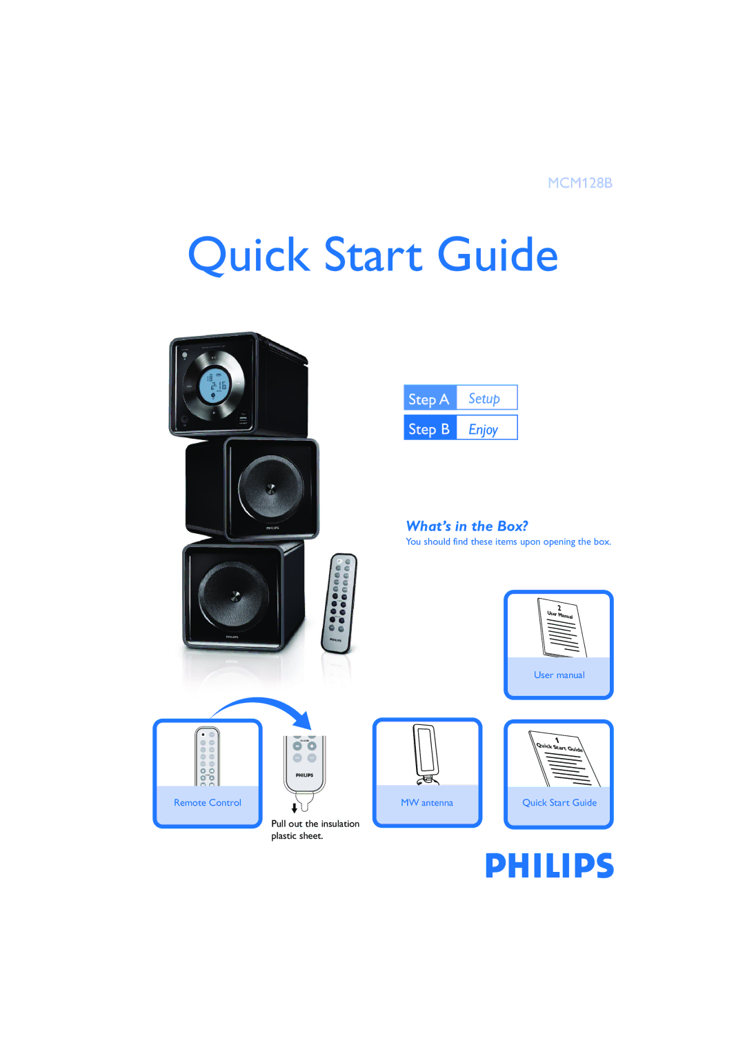 Philips MCM128B quick start Quick Start Guide 