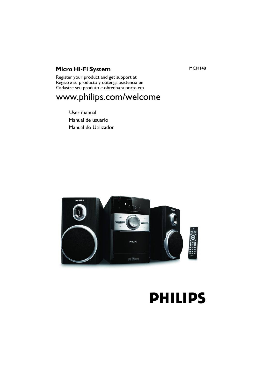 Philips MCM148 user manual Micro Hi-FiSystem, Manual do Utilizador 