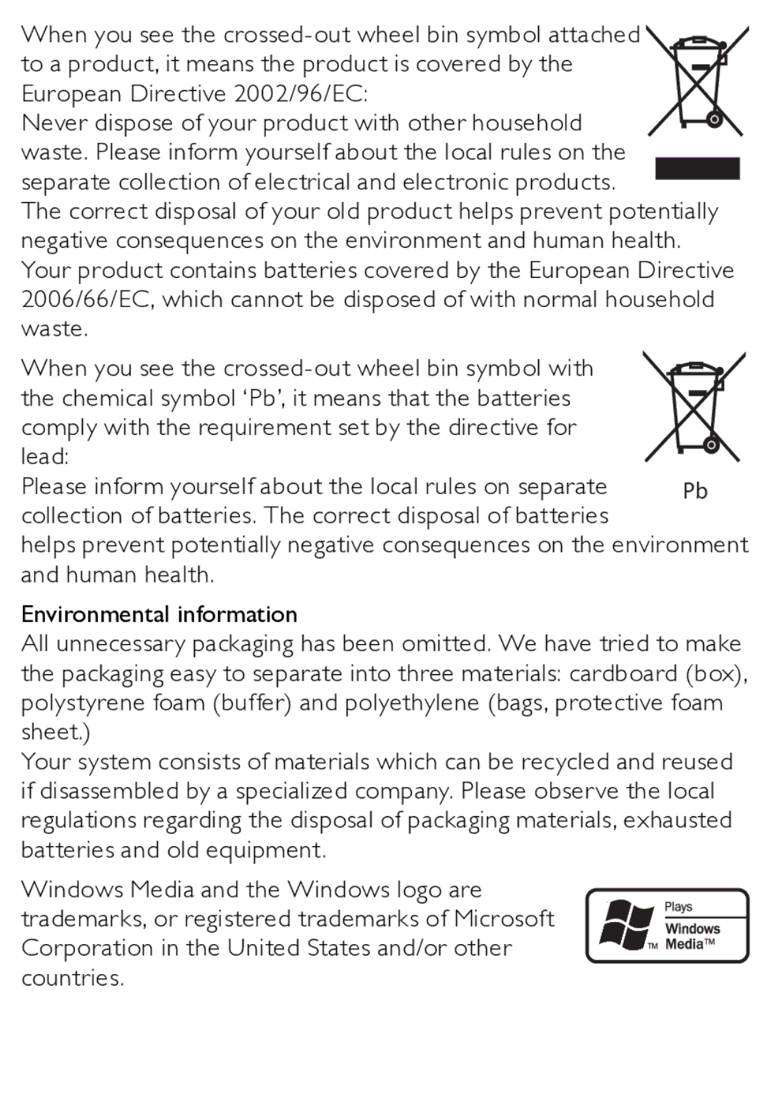 Philips MCM166/12 user manual 