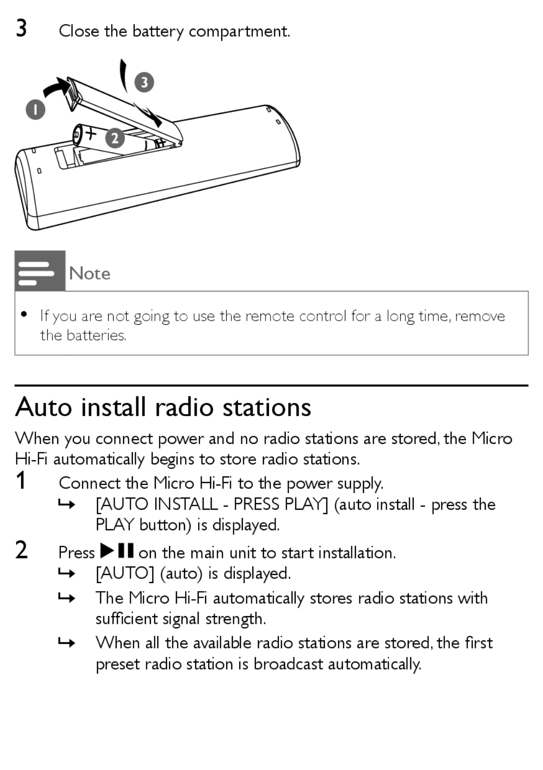 Philips MCM169 user manual Auto install radio stations 